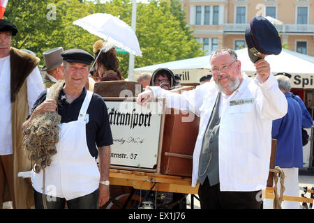 Warnemuende, Germany. 04th July, 2015. People take part in the ...