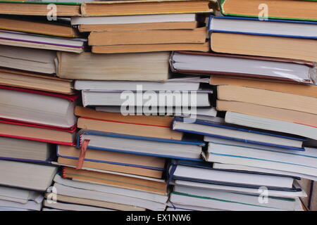is a stack of old books fascinating Stock Photo