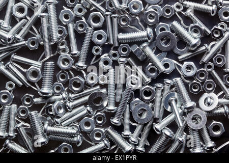 Nuts and bolts background Stock Photo