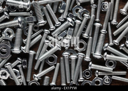 Nuts and bolts background Stock Photo