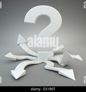 Question mark with many options Stock Photo