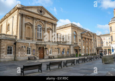 The Roman Baths complex, a site of historical interest in the English city of Bath, Somerset, England. Stock Photo