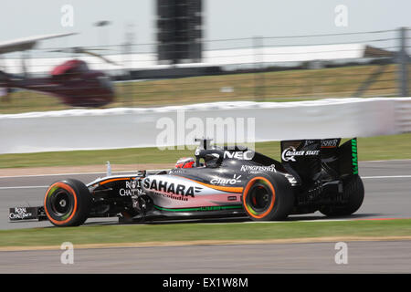 Nico Hulkenberg (Ger) in his Sahara Force India during  qualifying for Sunday's Grand Prix Stock Photo