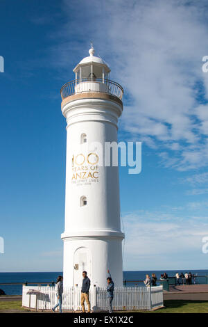 Kiama Light, also known as Kiama Harbour Light, is an active lighthouse in Kiama, New South Wales, Australia. Stock Photo