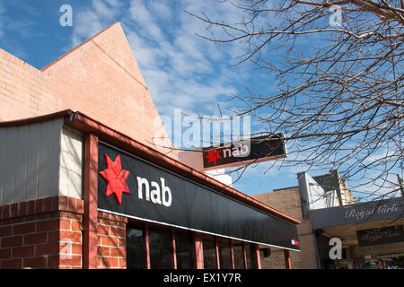 branch of NAB national australia bank in Berry, a town on the south coast of new south wales,australia Stock Photo