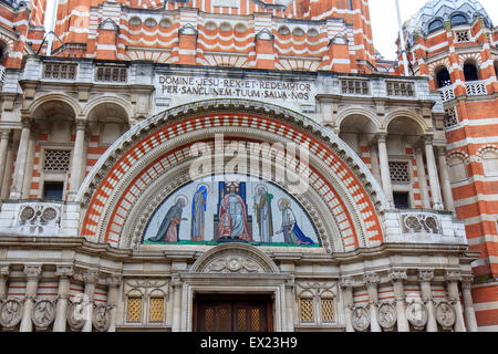 Westminster Cathedral is the largest Catholic church in England and Wales - detail, London Stock Photo