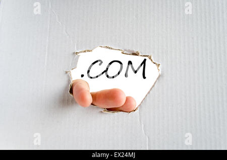 Hand and  text concept on the cardboard background Stock Photo