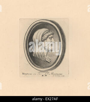 Portrait of Neptune, Roman god of the sea, on sard from Lord Montague's ...