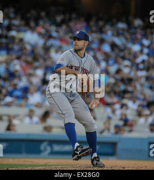 Los Angeles USA CA. 04th July, 2015. NY Mets during MLB game between LA Dodgers and NY Mets at Dodgers Stadium Los Angeles Calif. Thurman James/CSM/Alamy Live News Stock Photo