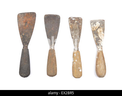 Putty knifes on white Stock Photo