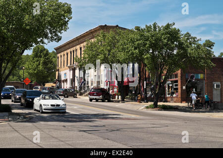 Downtown Montague, Michigan, USA Stock Photo