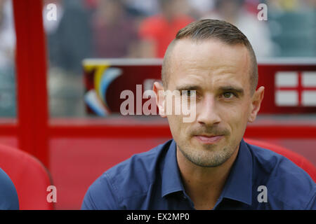 Edmonton, Canada. 4th July, 2015. Mark Sampson (ENG) Football/Soccer : FIFA Women's World Cup Canada 2015 third place match between Germany 0-1 England at Commonwealth Stadium in Edmonton, Canada . © Yusuke Nakanishi/AFLO SPORT/Alamy Live News Stock Photo