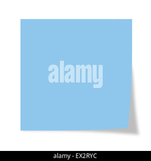 Blue post it isolated on a white background Stock Photo