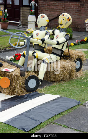 Blackrod, Uk - Local Scarecrows at village scarecrow festival in the ...