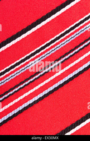 Close up detailed view of colorful striped fabric as background. Stock Photo