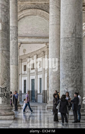 Naples, Italy - Piazza Plebiscito, saint Francesco di Paola church Stock Photo