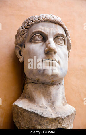 Part of a statue of Constantine in the courtyard of Palazzo dei Conservatori in Rome. Stock Photo