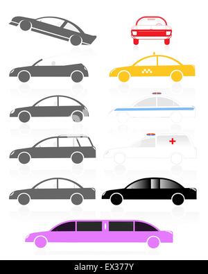 passenger and special cars Stock Vector