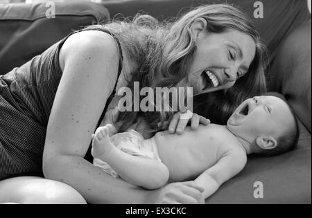 A mother and baby together Stock Photo