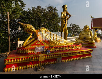 Golden Buddha statue, Wat Phra Yai Temple, Pattaya, Chon Buri Province, Thailand Stock Photo