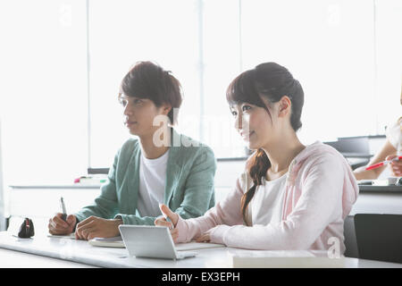 University students in the classroom Stock Photo