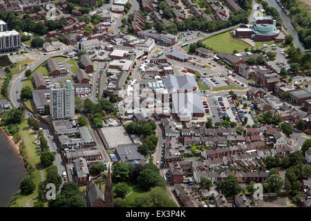 aerial view of Runcorn in Cheshire, UK
