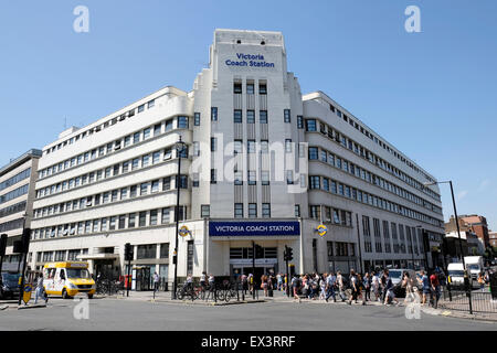 A general view of Victoria coach station in central London Stock Photo