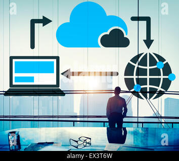 Cloud Computing Data Information Network Concept Stock Photo