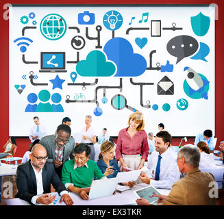 Social Media Social Networking Technology Connection Concept Stock Photo