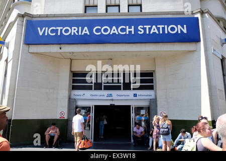 A general view of the entrance of Victoria coach station in central London, UK Stock Photo