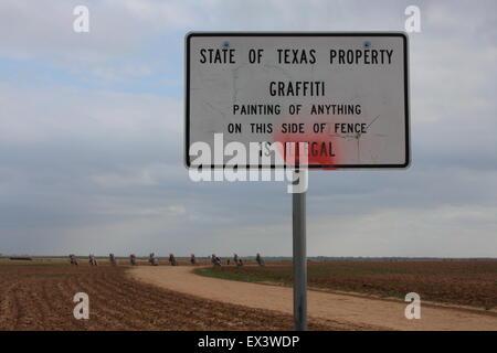 Cadillac Ranch near Amarillo, Texas, USA Stock Photo