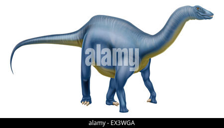 An illustration of a Diplodocus dinosaur from the sauropod family like brachiosaurus and other long neck dinosaurs. What we used Stock Photo