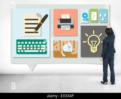Content Connect Social Media Data Blog Concept Stock Photo