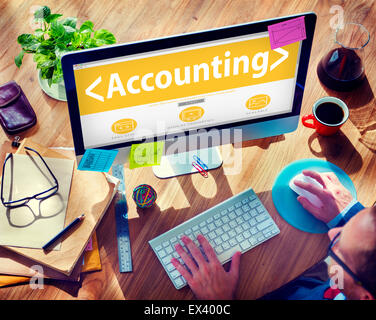 Accounting Budgeting Financial Service Analyzing Concepts Stock Photo