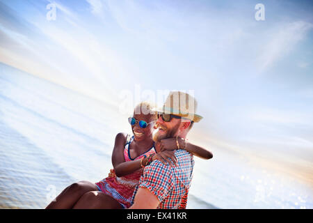 Sweet Beach Summer Holiday Couple Love Concept Stock Photo