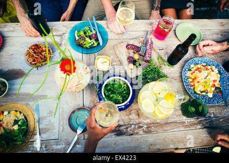 Food Table Healthy Delicious Organic Meal Concept Stock Photo