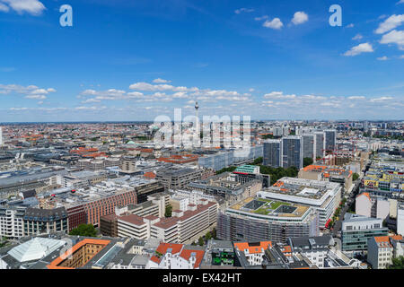 Daytime skyline view of Berlin with TV Tower of Fernsehturm in Germany