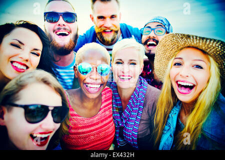Celebration Cheerful Enjoying Party Leisure Happiness Concept Stock Photo
