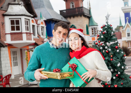 Couple celebrating Christmas Stock Photo