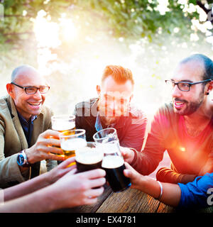 Diverse People Friends Hanging Out Drinking Concept Stock Photo