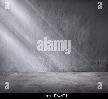 Concrete Room Corner Shadow Sunlight Wallpaper Concept Stock Photo