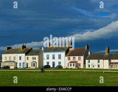 Dark skies over Allonby, West Cumbria, England UK Stock Photo