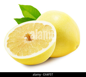 Pomelo or Chinese grapefruit isolated on the white background. Stock Photo