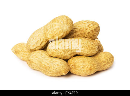 peanuts isolated on white background. Stock Photo