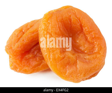 dried apricots isolated on the white background. Stock Photo