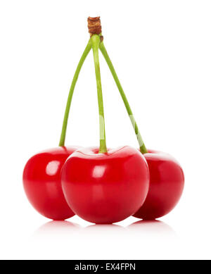 juicy cherries isolated on the white background. Stock Photo