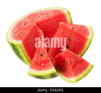 watermelon slices isolated on the white background. Stock Photo
