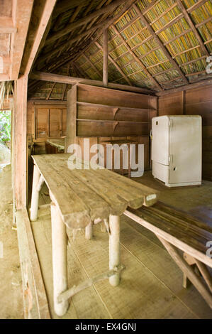 Vertical interior view of Casa de Fidel in Turquino National Park, Cuba. Stock Photo