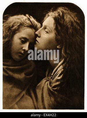 The Kiss of Peace, by Julia Margaret Cameron - 1869 Stock Photo