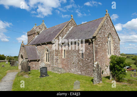 St Madoc's Church, Llanmadoc, Gower, South Wales Stock Photo